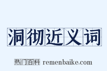 洞彻近义词是什么意思的图片